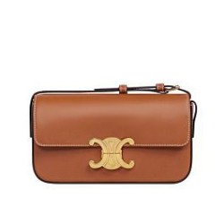 Fake Celine Triomphe Shoulder Bag 194143 Coffee Replica