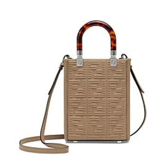Replica Mini Sunshine Shopper FF Fabric Mini Bag 8BS051 Gray Fake Mini Sunshine Shopper FF Fabric Mini Bag 8BS051 Gray Replica