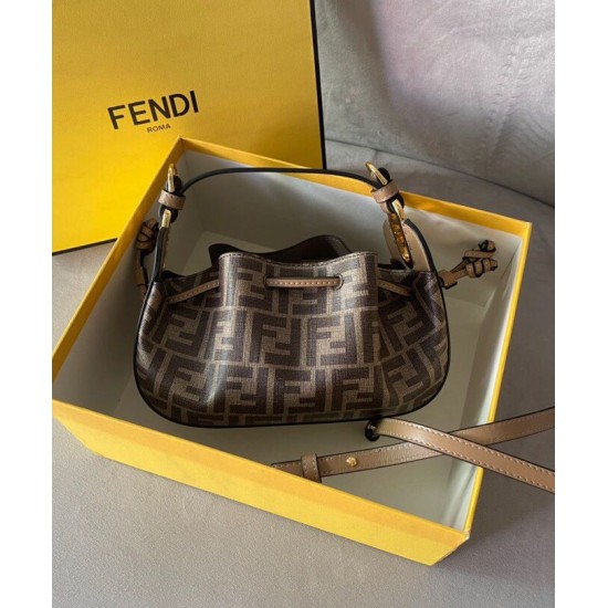 Replica Pomodorino FF Fabric Mini Bag 8BS059 Coffee Fake Pomodorino FF Fabric Mini Bag 8BS059 Coffee Replica