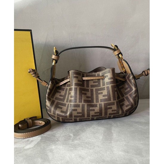 Replica Pomodorino FF Fabric Mini Bag 8BS059 Coffee Fake Pomodorino FF Fabric Mini Bag 8BS059 Coffee Replica