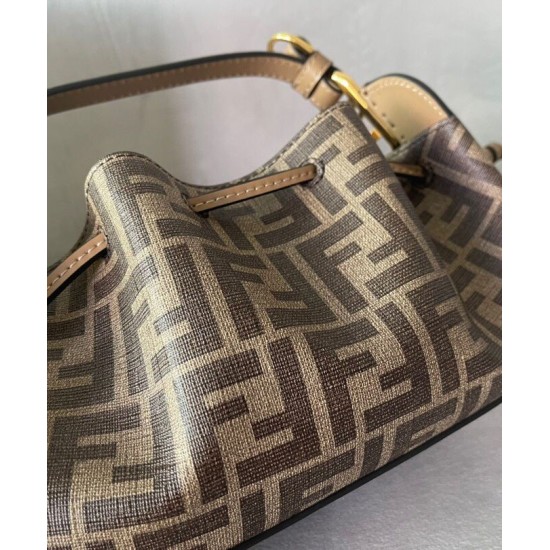 Replica Pomodorino FF Fabric Mini Bag 8BS059 Coffee Fake Pomodorino FF Fabric Mini Bag 8BS059 Coffee Replica