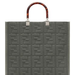 Replica Sunshine Medium FF Fabric Shopper Green