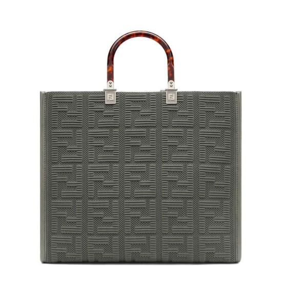 Replica Sunshine Medium FF Fabric Shopper Green Replica Sunshine Medium FF Fabric Shopper Green
