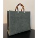 Replica Sunshine Medium FF Fabric Shopper Green Replica Sunshine Medium FF Fabric Shopper Green