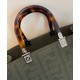 Replica Sunshine Medium FF Fabric Shopper Green Replica Sunshine Medium FF Fabric Shopper Green