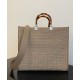 Replica Sunshine Medium FF Fabric Shopper Gray Replica Sunshine Medium FF Fabric Shopper Gray
