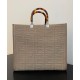 Replica Sunshine Medium FF Fabric Shopper Gray Replica Sunshine Medium FF Fabric Shopper Gray