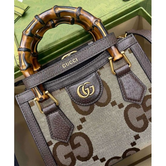 Replica Gucci Diana Jumbo GG Mini Tote Bag 655661 Dark Coffee