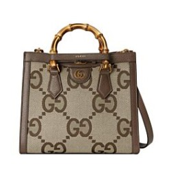 Replica Gucci Diana Jumbo GG Small Tote Bag 660195 Dark Coffee