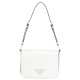 Fake Prada Brushed leather shoulder bag 1BD308 White Replica Fake Prada Brushed leather shoulder bag 1BD308 White Replica