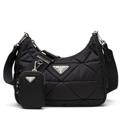Replica Prada Padded nylon shoulder bag 1BC151