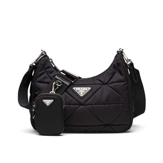 Replica Prada Padded nylon shoulder bag 1BC151 Replica Prada Padded nylon shoulder bag 1BC151