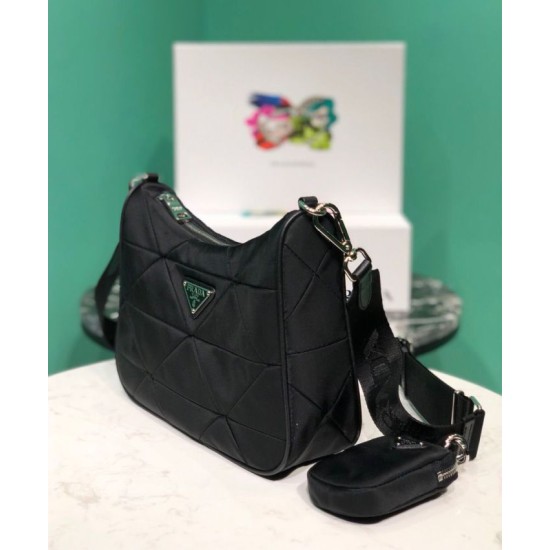 Replica Prada Padded nylon shoulder bag 1BC151 Replica Prada Padded nylon shoulder bag 1BC151