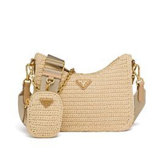 Fake Prada Re-Edition 2005 Raffia Bag 1BH204 Apricot Replica Fake Prada Re-Edition 2005 Raffia Bag 1BH204 Apricot Replica