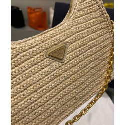 Fake Prada Re-Edition 2005 Raffia Bag 1BH204 Apricot Replica Fake Prada Re-Edition 2005 Raffia Bag 1BH204 Apricot Replica