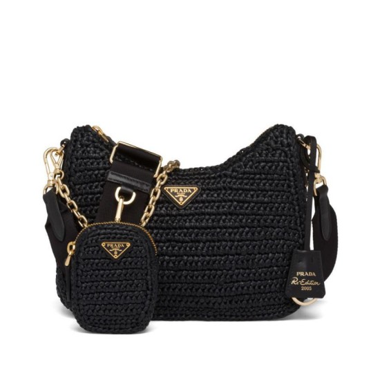 Replica Prada Re-Edition 2005 Raffia Bag 1BH204 Black Replica Prada Re-Edition 2005 Raffia Bag 1BH204 Black