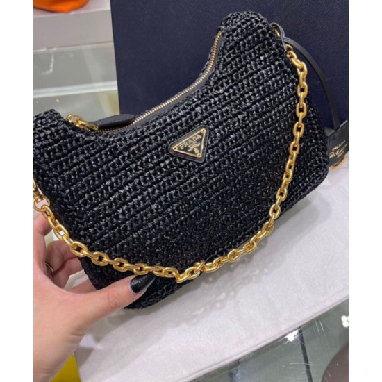 Replica Prada Re-Edition 2005 Raffia Bag 1BH204 Black Replica Prada Re-Edition 2005 Raffia Bag 1BH204 Black