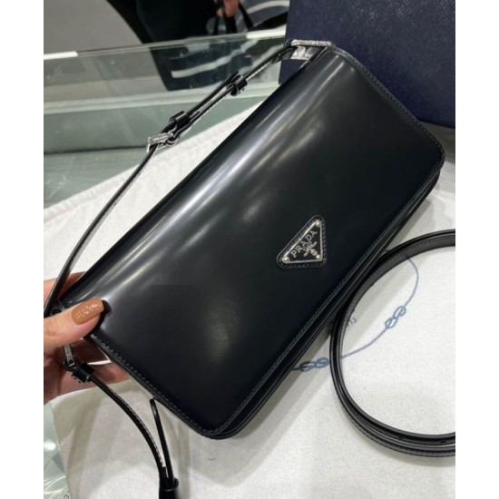 Replica Prada Brushed Leather Prada Femme Bag 1BD323 Black Replica Prada Brushed Leather Prada Femme Bag 1BD323 Black