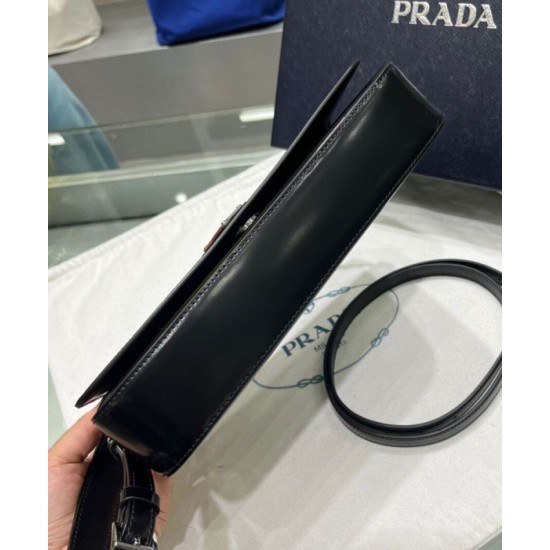 Replica Prada Brushed Leather Prada Femme Bag 1BD323 Black Replica Prada Brushed Leather Prada Femme Bag 1BD323 Black