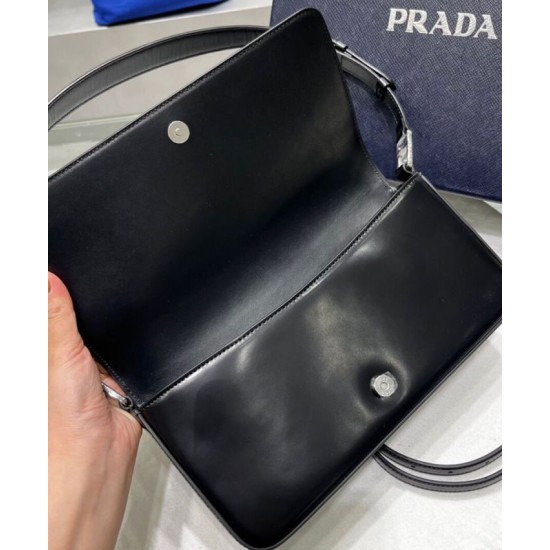 Replica Prada Brushed Leather Prada Femme Bag 1BD323 Black Replica Prada Brushed Leather Prada Femme Bag 1BD323 Black