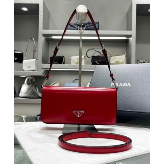 Replica Prada Brushed Leather Prada Femme Bag 1BD323 Red Replica Prada Brushed Leather Prada Femme Bag 1BD323 Red