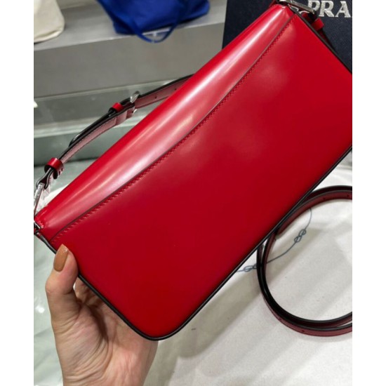 Replica Prada Brushed Leather Prada Femme Bag 1BD323 Red Replica Prada Brushed Leather Prada Femme Bag 1BD323 Red