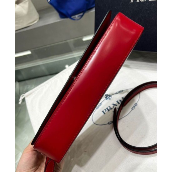 Replica Prada Brushed Leather Prada Femme Bag 1BD323 Red Replica Prada Brushed Leather Prada Femme Bag 1BD323 Red