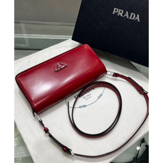 Replica Prada Brushed Leather Prada Femme Bag 1BD323 Red Replica Prada Brushed Leather Prada Femme Bag 1BD323 Red