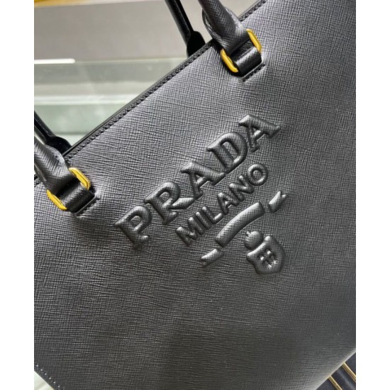 Fake Prada Medium Saffiano Leather Handbag 1BA337 Black Replica Replica Prada Medium Saffiano Leather Handbag 1BA337 Black