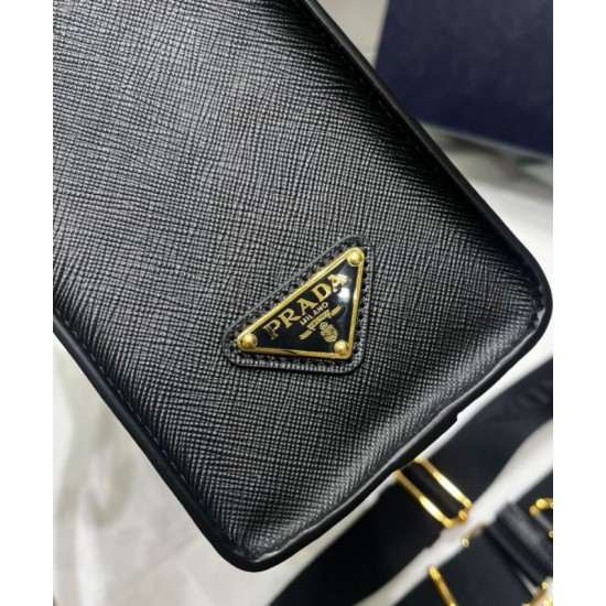 Fake Prada Medium Saffiano Leather Handbag 1BA337 Black Replica Replica Prada Medium Saffiano Leather Handbag 1BA337 Black