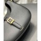 Replica YSL Saint Laurent Le Fermoir Hobo Bag In Shiny Leather Black