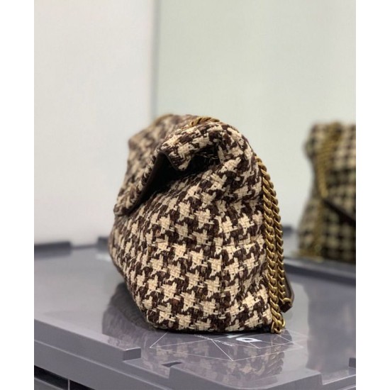 Replica YSL Saint Laurent Puffer Small Checkered Tweed And Lambskin Handbag Cream Replica YSL Saint Laurent Puffer Small Checkered Tweed And Lambskin Handbag Cream
