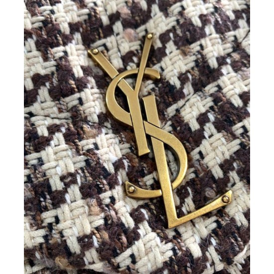 Replica YSL Saint Laurent Puffer Small Checkered Tweed And Lambskin Handbag Cream Replica YSL Saint Laurent Puffer Small Checkered Tweed And Lambskin Handbag Cream