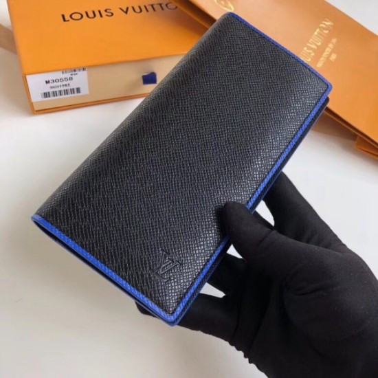 Fake Louis Vuitton Brazza Wallet Taiga Leather M30558 Replica