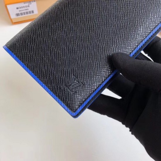 Fake Louis Vuitton Brazza Wallet Taiga Leather M30558 Replica