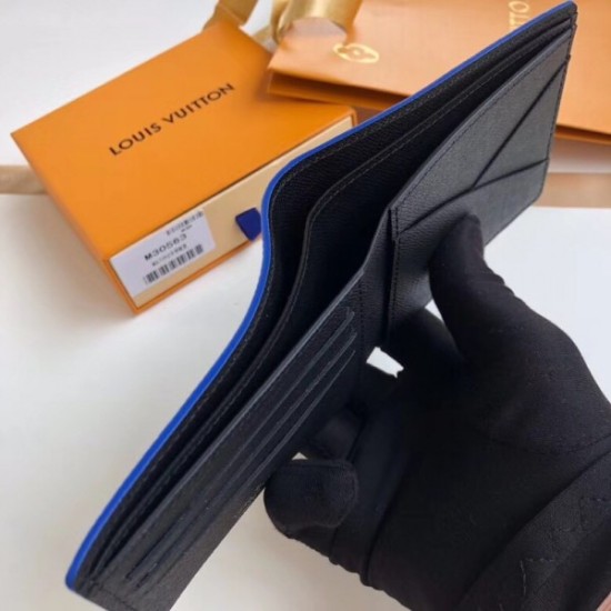 Fake Louis Vuitton Multiple Wallet Taiga Leather M30563 Replica