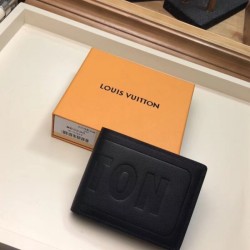 Fake Louis Vuitton Multiple Wallet Dark Infinity Leather M63235 Replica