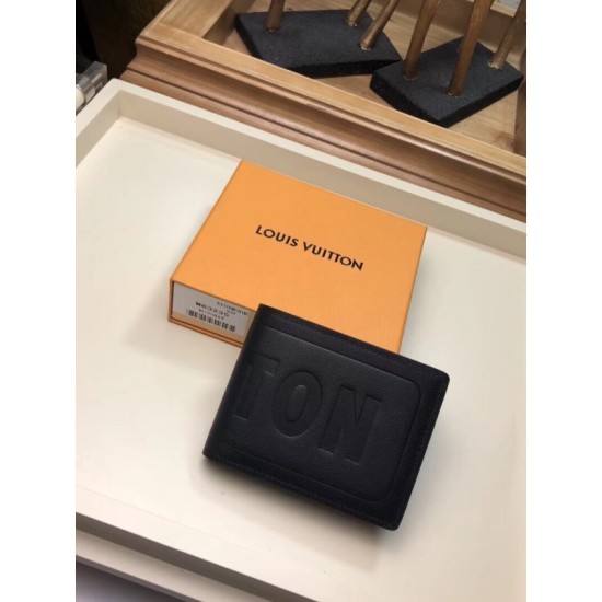 Fake Louis Vuitton Multiple Wallet Dark Infinity Leather M63235 Replica