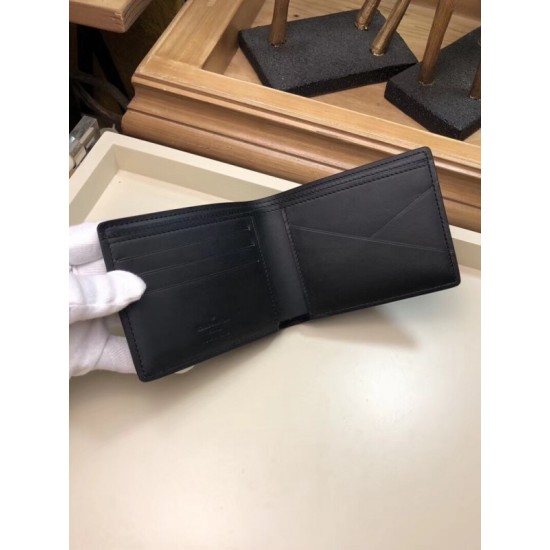 Fake Louis Vuitton Multiple Wallet Dark Infinity Leather M63235 Replica