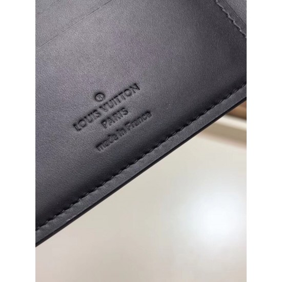 Fake Louis Vuitton Multiple Wallet Dark Infinity Leather M63235 Replica