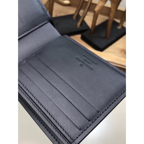 Fake Louis Vuitton Multiple Wallet Dark Infinity Leather M63235 Replica
