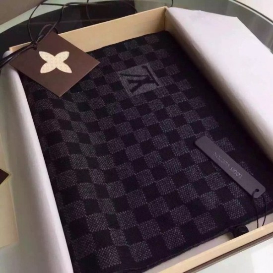 Replica Louis Vuitton Petit Damier Graphite Scarf NM M74200