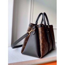 Replica Louis Vuitton Soufflot MM Monogram Canvas M44817 Black