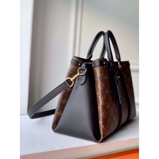 Fake Louis Vuitton Soufflot MM Monogram Canvas M44817 Black Replica Replica Louis Vuitton Soufflot MM Monogram Canvas M44817 Black