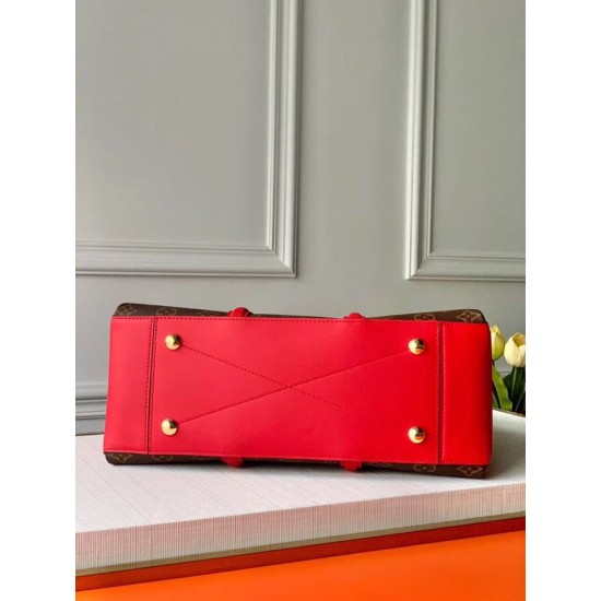 Replica Louis Vuitton Soufflot MM Monogram Canvas M44817 Red