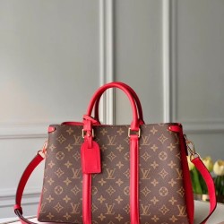 Replica Louis Vuitton Soufflot MM Monogram Canvas M44817 Red