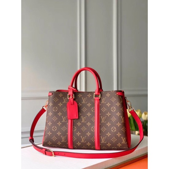 Replica Louis Vuitton Soufflot MM Monogram Canvas M44817 Red