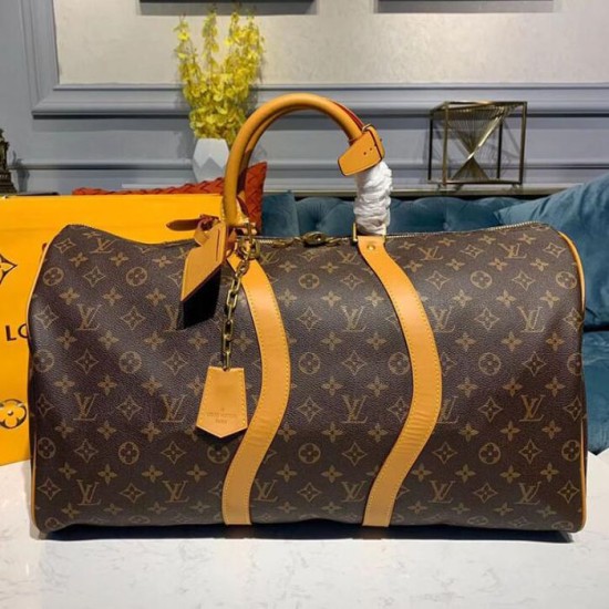 Replica Louis Vuitton Monogram Canvas Keepall Bandouliere 50 M44880