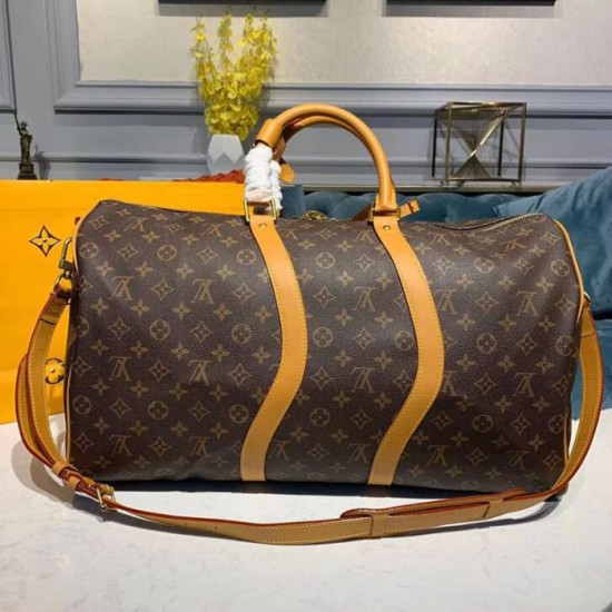 Replica Louis Vuitton Monogram Canvas Keepall Bandouliere 50 M44880