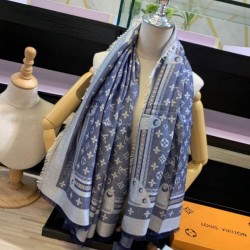 Replica Louis Vuitton Studdy Denim Monogram Shawl 140 M73698